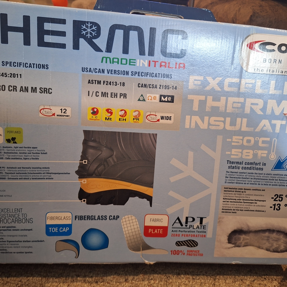 Thermic Insulated Boots Fiberglass Toe Capped